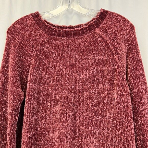 Pink Rose Womens Pullover Sweater Long Sleeve Raglan Tight Knit Small - Picture 2 of 10
